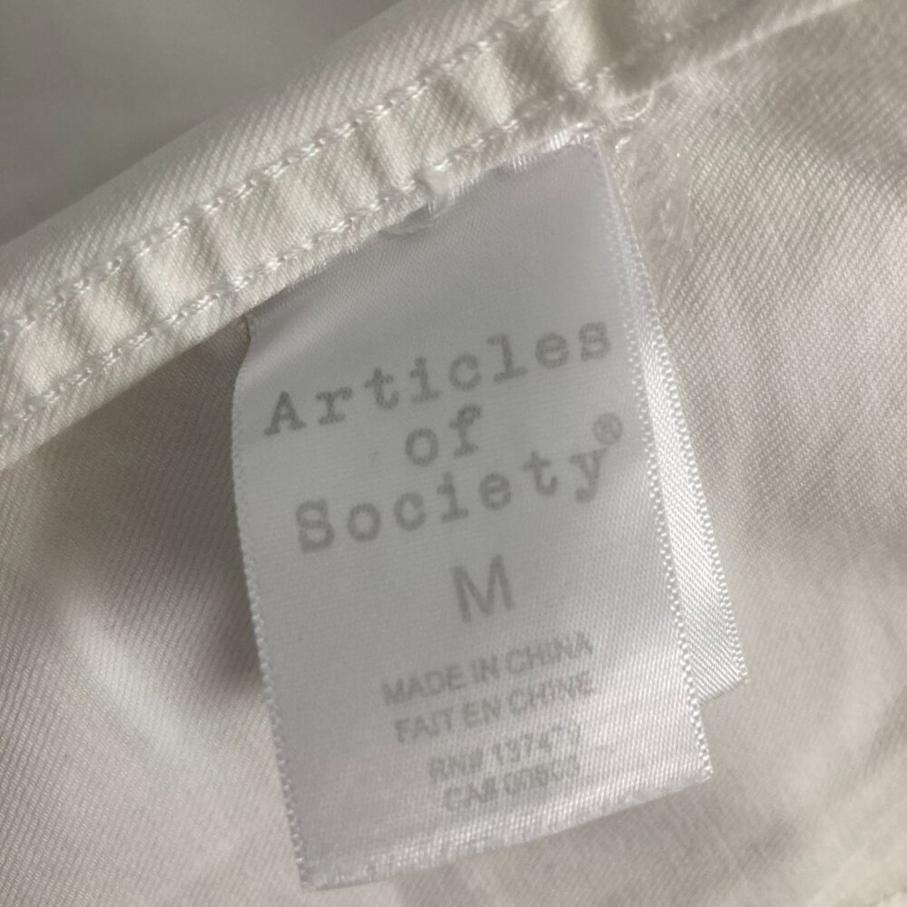 NWOT Articles of Society White Jean Jacket (M) - Picture 4 of 4